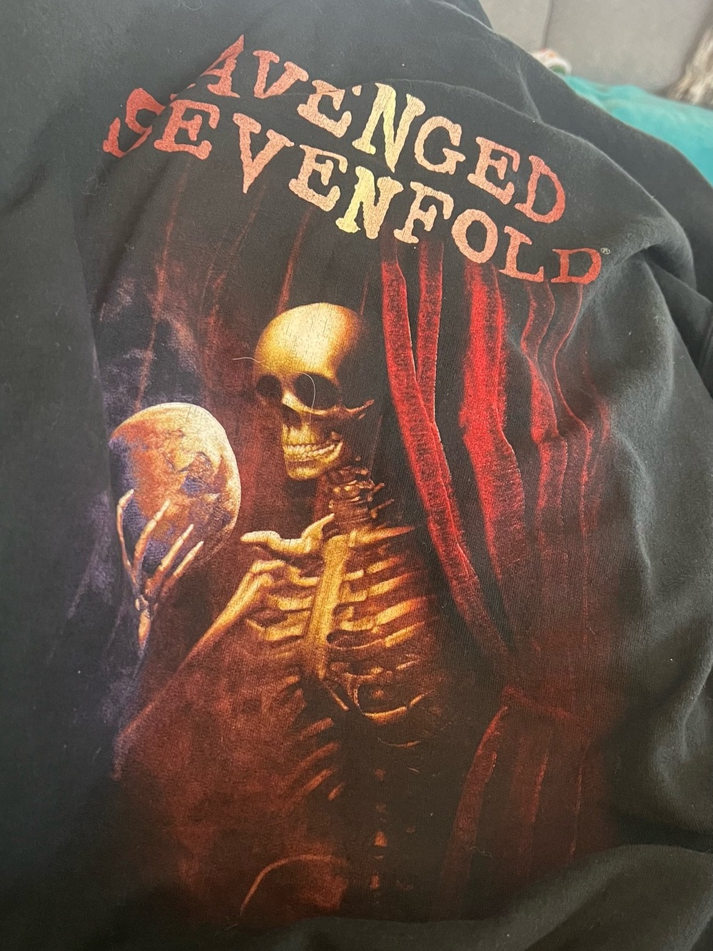 AVENGED SEVENFOLD Band Black Sweatshirt Mens Med. RARE